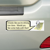 Autocollant De Voiture "Conduire trop près ?" Clippy (En voiture)