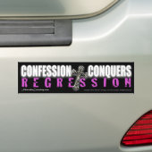 Autocollant De Voiture Confession conquiert la régression (En voiture)