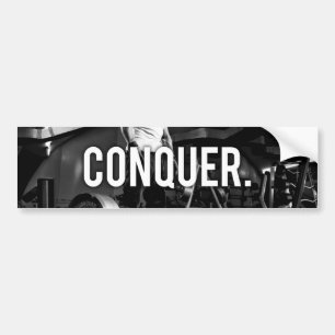 Autocollant De Voiture CONQUER - "Construction du corps" Exercice Motivat