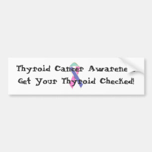 Autocollant De Voiture Conscience de cancer de la thyroïde (adhésif pou