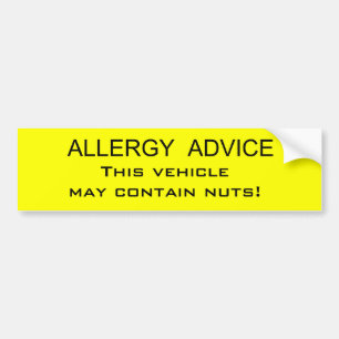 Autocollant De Voiture Conseil d'allergie
