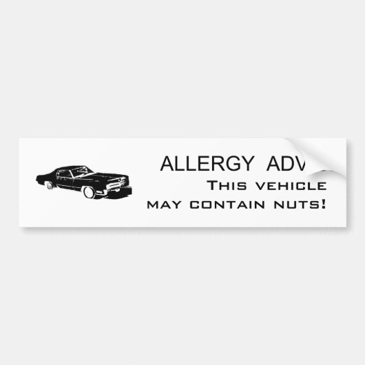 Autocollant De Voiture Conseil d'allergie (Devant)