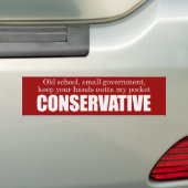 Autocollant De Voiture Conservateur Bumpersticker de vieille école (En voiture)