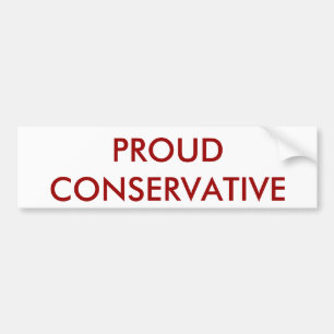 AUTOCOLLANT DE VOITURE CONSERVATEUR FIER