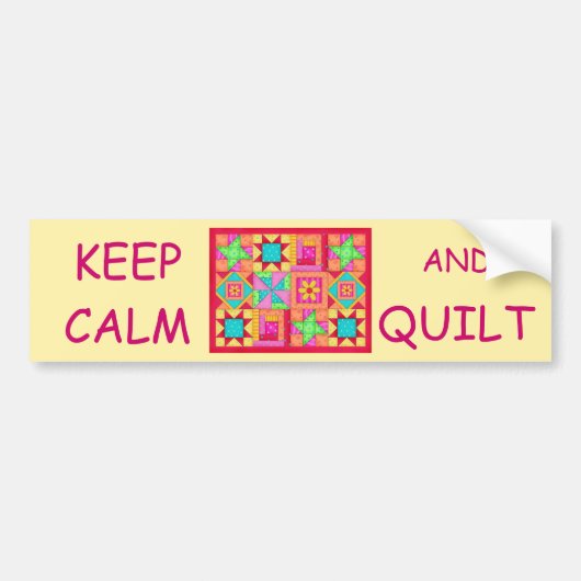 Autocollant De Voiture Conserver le calme et la surface composée à plusie (Devant)