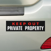 AUTOCOLLANT DE VOITURE CONSERVEZ LE STICKER GLOSSY DE PROPRIÉTÉ PRIVÉE (En voiture)