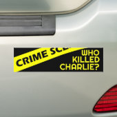Autocollant De Voiture Conspiracy intrigue curiosity WHO KILLED CHARLIE?  (En voiture)