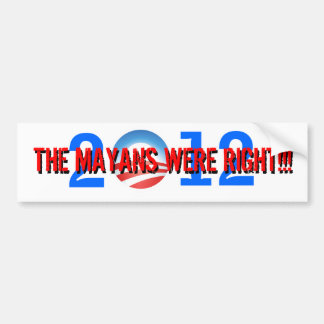 Autocollant De Voiture Conspiration Obama-Maya