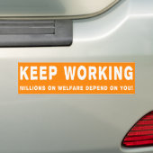 Autocollant De Voiture Continuez à travailler Bumpersticker (En voiture)