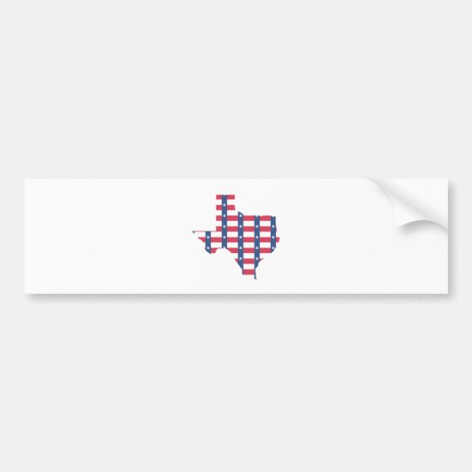 Autocollant De Voiture Contour de drapeau du Texas (Devant)