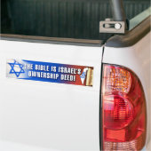 Autocollant De Voiture Contrat de la propriété de l'Israël (Sur camion)