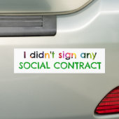 Autocollant De Voiture Contrat social ? (En voiture)