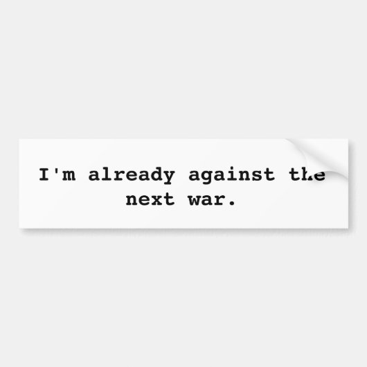 Autocollant De Voiture Contre la guerre (Devant)