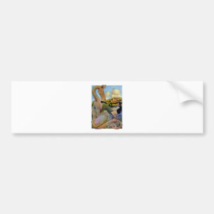 Autocollant De Voiture Conversation de Maxfield Parrish avec un dragon