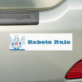 Autocollant De Voiture Cool Blue Robot Cadeaux Nouveautés (En voiture)
