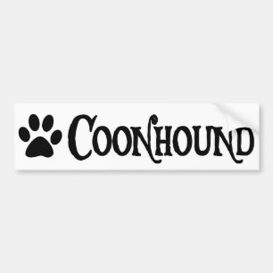 Autocollant De Voiture Coonhound (style de pirate avec le pawprint)