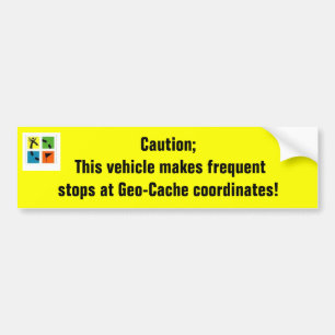Autocollant De Voiture Coordonnées de Geo-Cachette