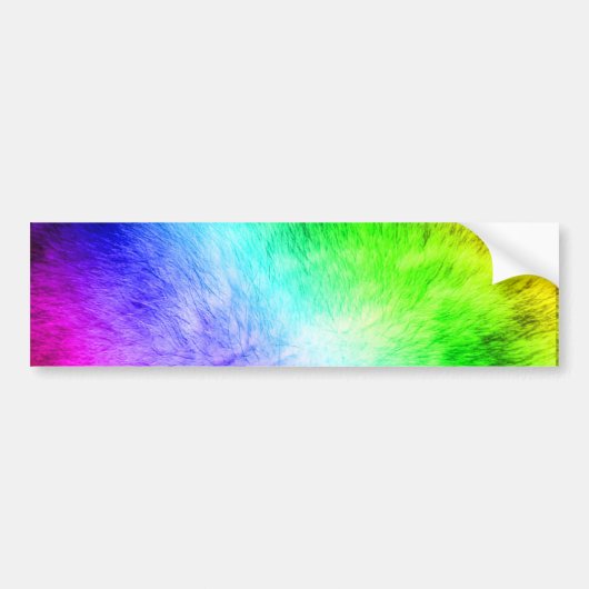 Autocollant De Voiture Copie velue d'arc-en-ciel (Devant)