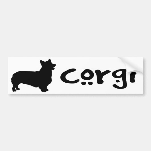 Autocollant De Voiture Corgi avec le texte frais (Devant)