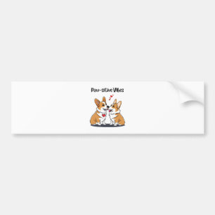 Autocollant De Voiture Corgis Vibes en amour