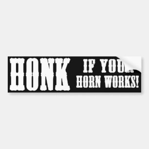 Autocollant De Voiture Cornez si votre klaxon fonctionne !