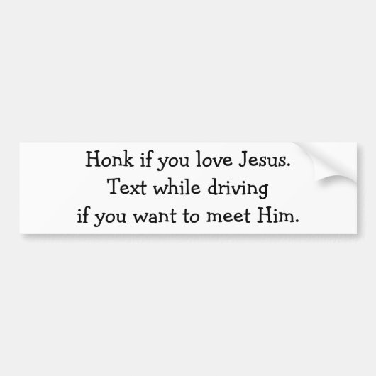 Autocollant De Voiture Cornez si vous aimez Jésus (Devant)