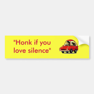 Autocollant De Voiture "Cornez si vous aimez le silence "