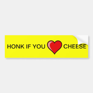 Autocollant De Voiture Cornez si vous fromage de coeur