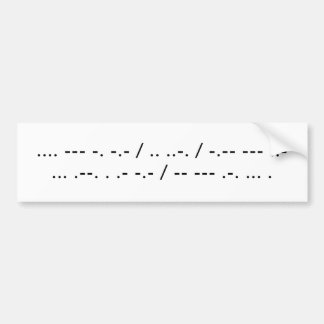 Autocollant De Voiture Cornez si vous parlez Morse