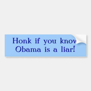 Autocollant De Voiture Cornez si vous savez qu'Obama est un menteur !