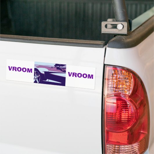 Autocollant De Voiture Corvette d'art pop violette (Sur camion)