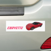 Autocollant De Voiture Corvette rouge (En voiture)