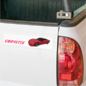 Autocollant De Voiture Corvette rouge (Sur camion)