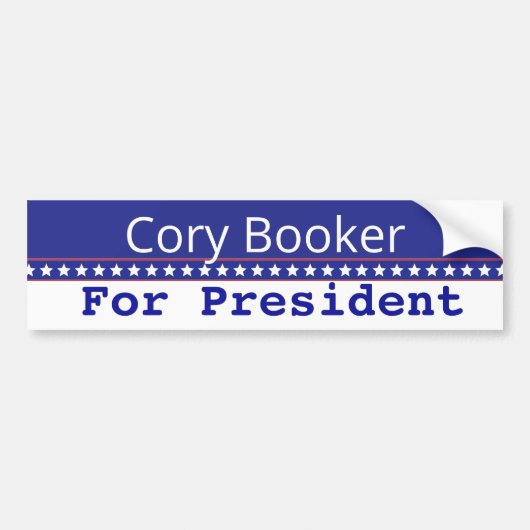 Autocollant De Voiture Cory Booker élection du président 2020 (Devant)