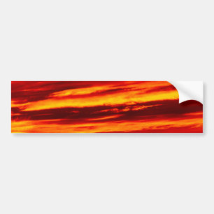 Autocollant De Voiture Coucher de soleil rouge
