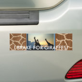 AUTOCOLLANT DE VOITURE COUCHER DU SOLEIL DE GIRAFE (En voiture)