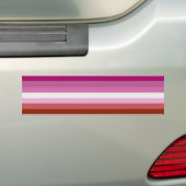 Autocollant De Voiture Couleurs de fierté lesbienne en bâton - (En voiture)