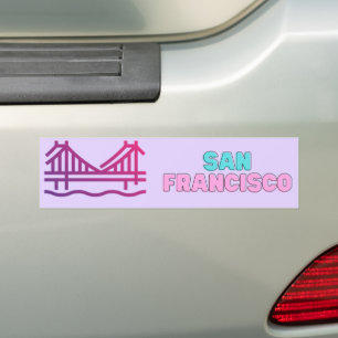 Autocollant De Voiture Couleurs néon de San Francisco