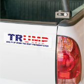 AUTOCOLLANT DE VOITURE COUPABLE DE TRUMP (Sur camion)