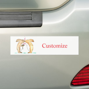 Autocollant De Voiture Couple de lapins s'embrassant Thunder_Cove