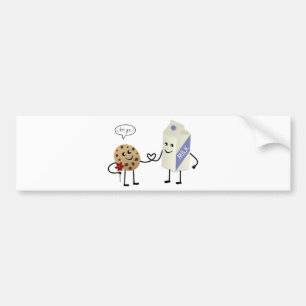 Autocollant De Voiture Couple mignon - Lait et biscuit