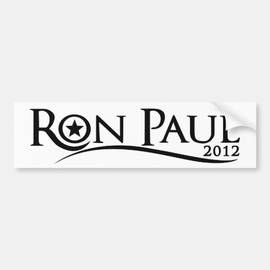 Autocollant De Voiture Courbe de Ron Paul 2012 (Devant)
