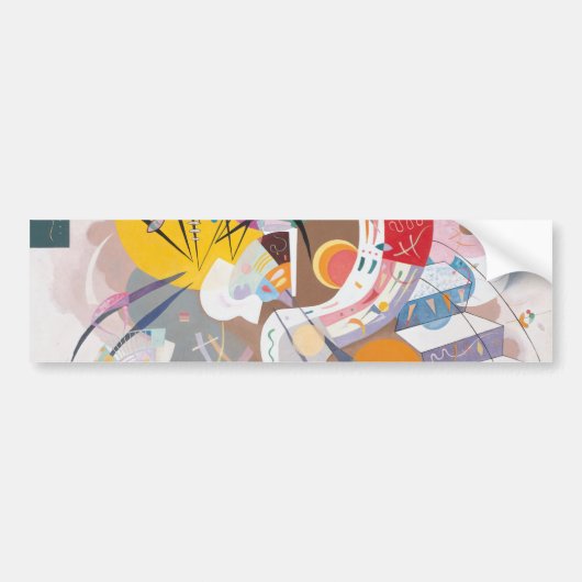 Autocollant De Voiture Courbe dominante abstraite de Kandinsky (Devant)
