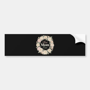 Autocollant De Voiture Couronne Élégante Florale Meilleure Maman