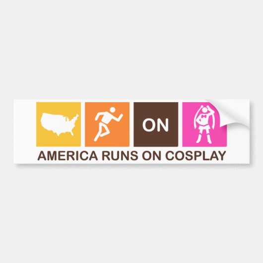 Autocollant De Voiture Courses de l'Amérique sur Cosplay (Devant)