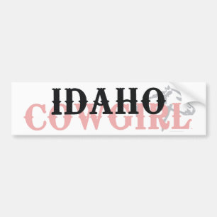 Autocollant De Voiture Cow-girl de l'Idaho de PIÈCE EN T