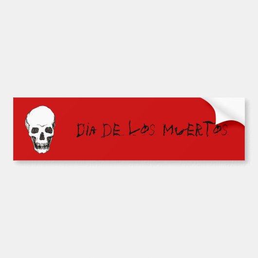 Autocollant De Voiture Crâne de Dia de los Muertos (Devant)