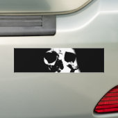 Autocollant De Voiture Crâne noir et blanc (En voiture)