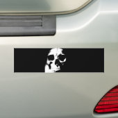 Autocollant De Voiture Crâne noir et blanc (En voiture)