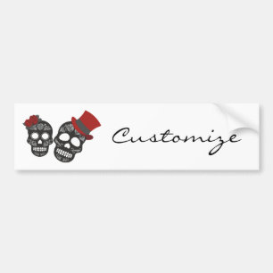 Autocollant De Voiture Crânes noirs Duo Thunder_Cove